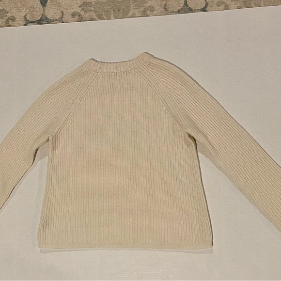 Jenni Kayne Cashmere Fisherman Sweater Ivory XS - Picture 5 of 8